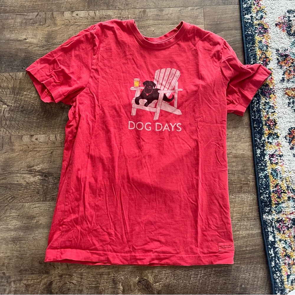 Life Is Good Dog Days Crusher Tee (Red)